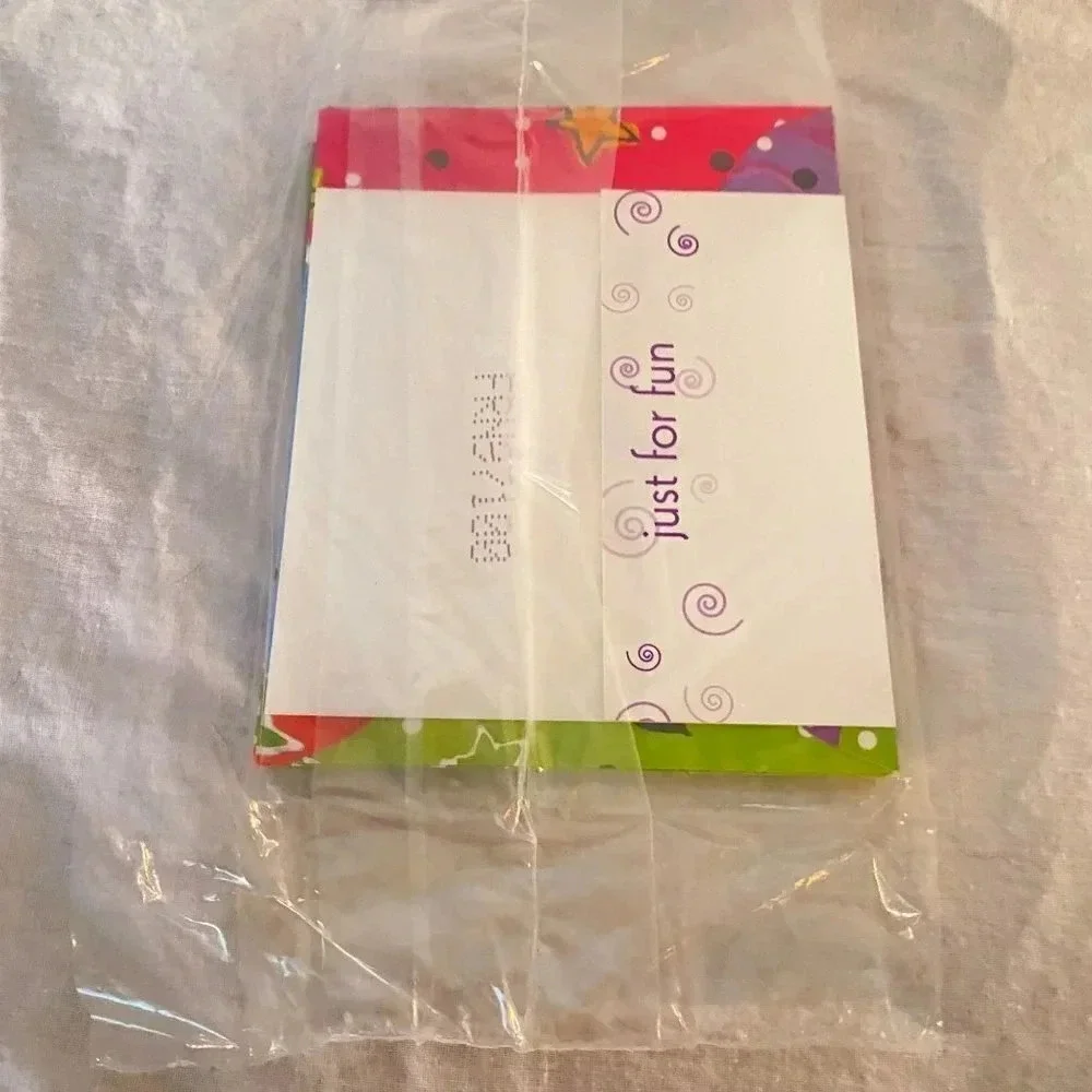 JUST FOR FUN Vintage 6/pk Note Cards Leanin'‎ Tree Lori Wiseman Wine Glasses NOS
